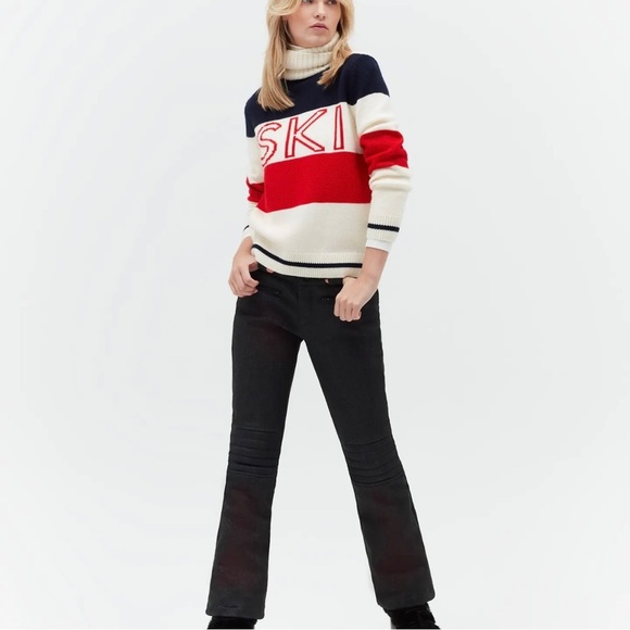 NWT Perfect moment frostine ski sweater in red/Snow White/navy - Picture 2 of 11